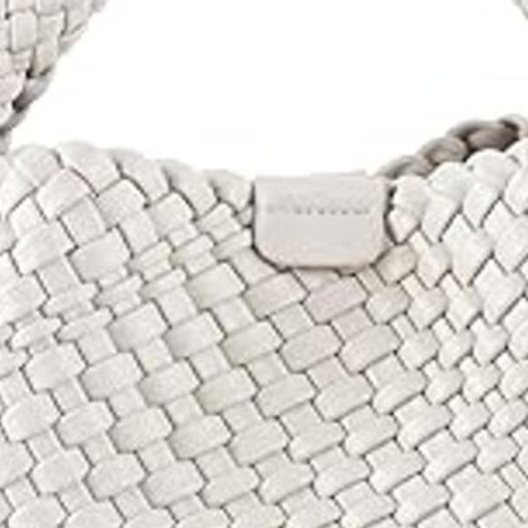 New Likebag Womens Creamy White Faux Leather Woven Handbag Purse Retro Bag - Picture 2 of 6